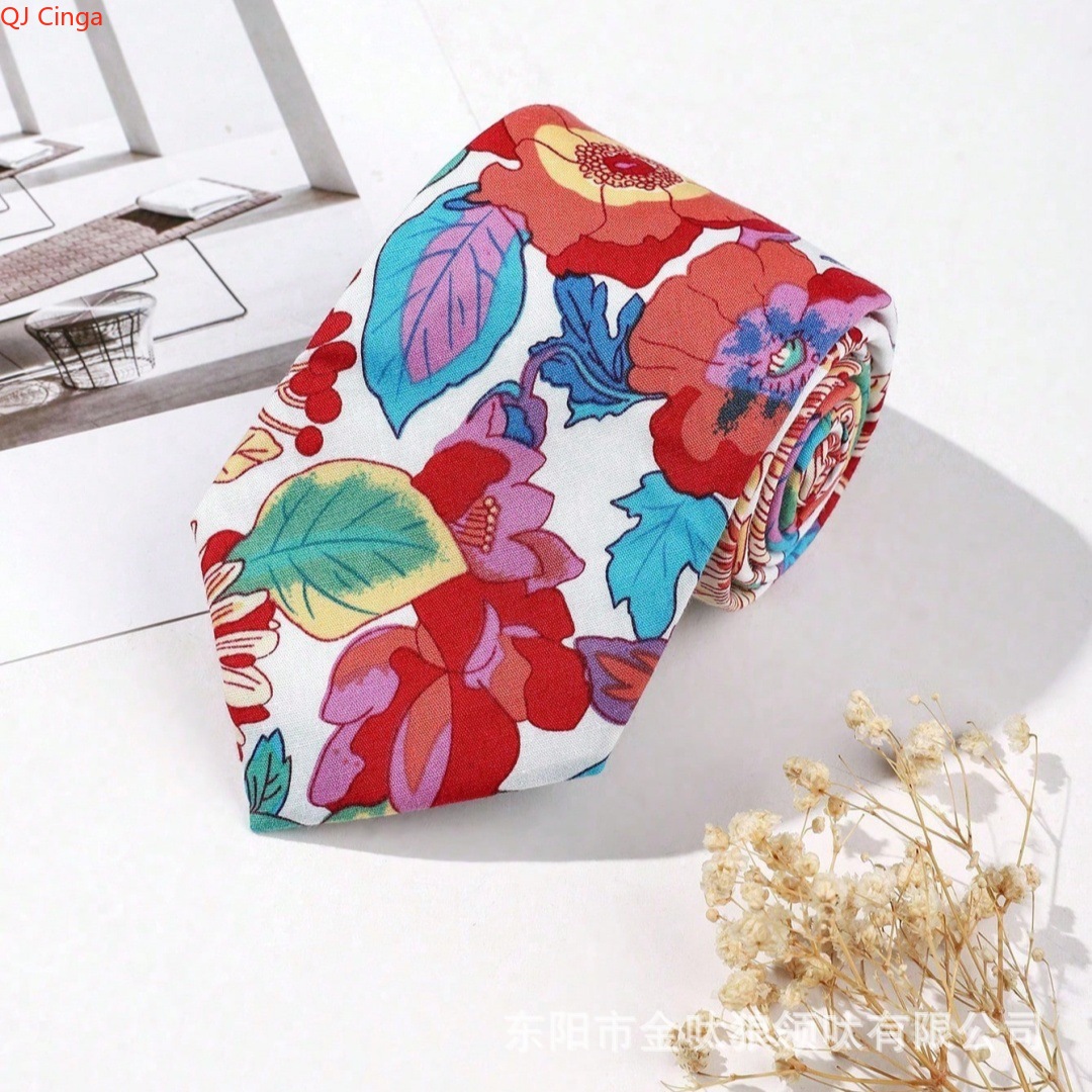 Men'S Accessories Essentials - Gravata elegante com padrão floral azul