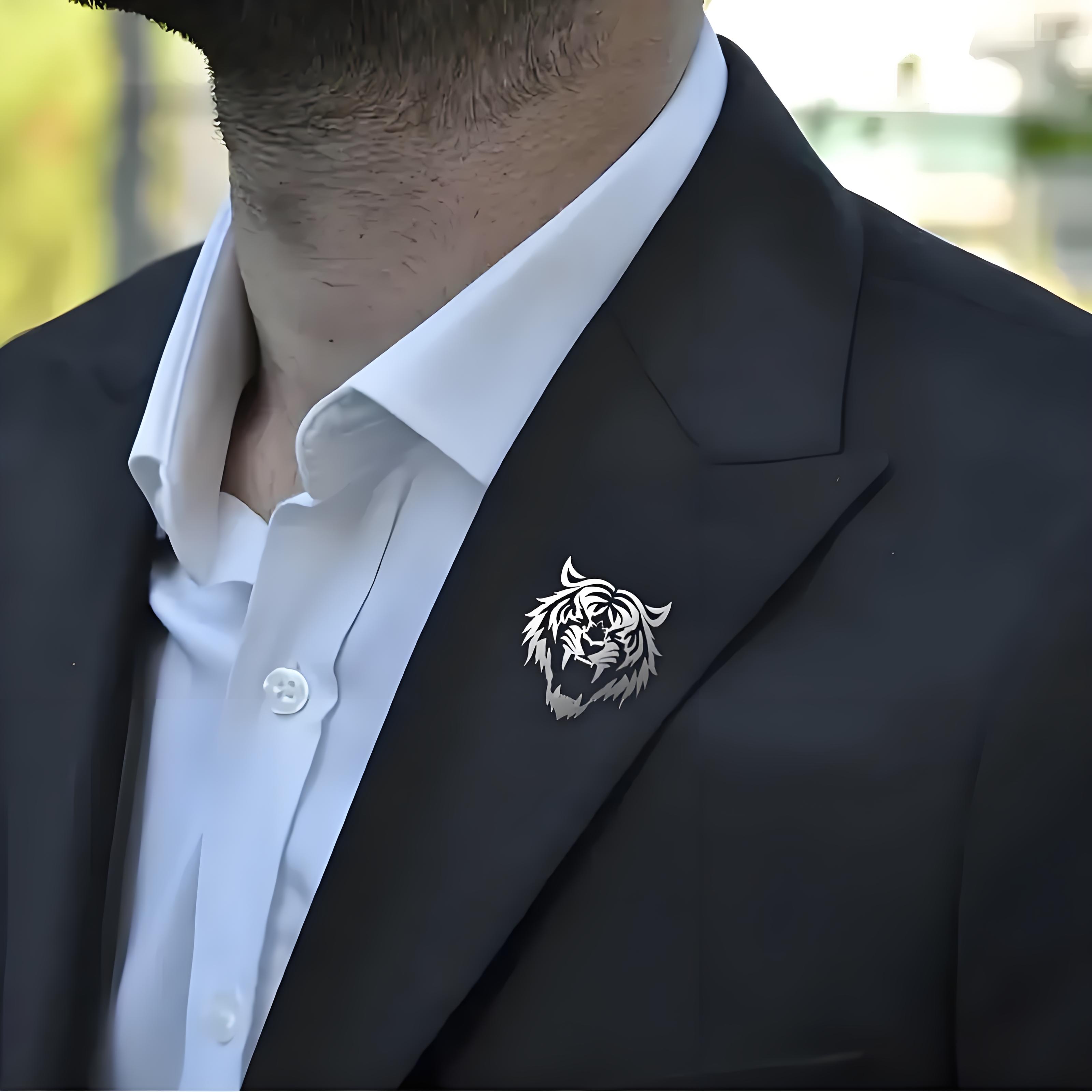 Men Accessories Brooch - Alfinete de lapela de cabeça de