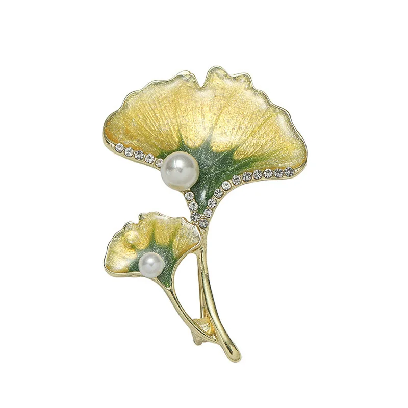 Men Accessories Brooch - Broche Clássico em Forma de Folha