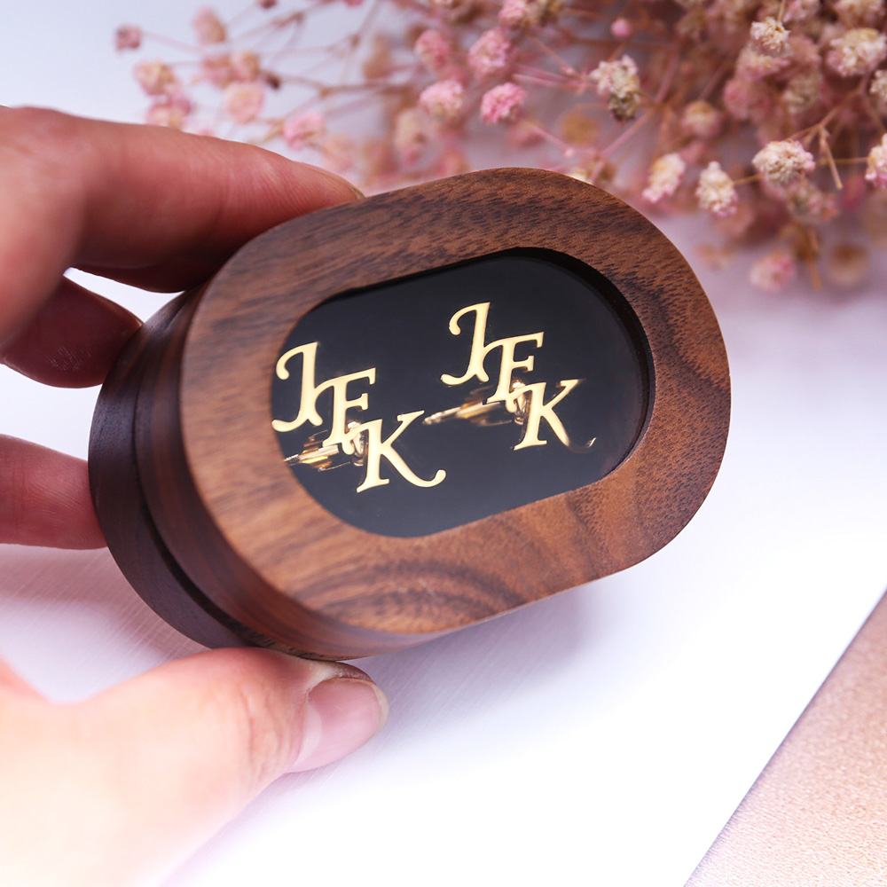 Cufflink Box Set - Abotoaduras personalizadas com primeira carta masculina
