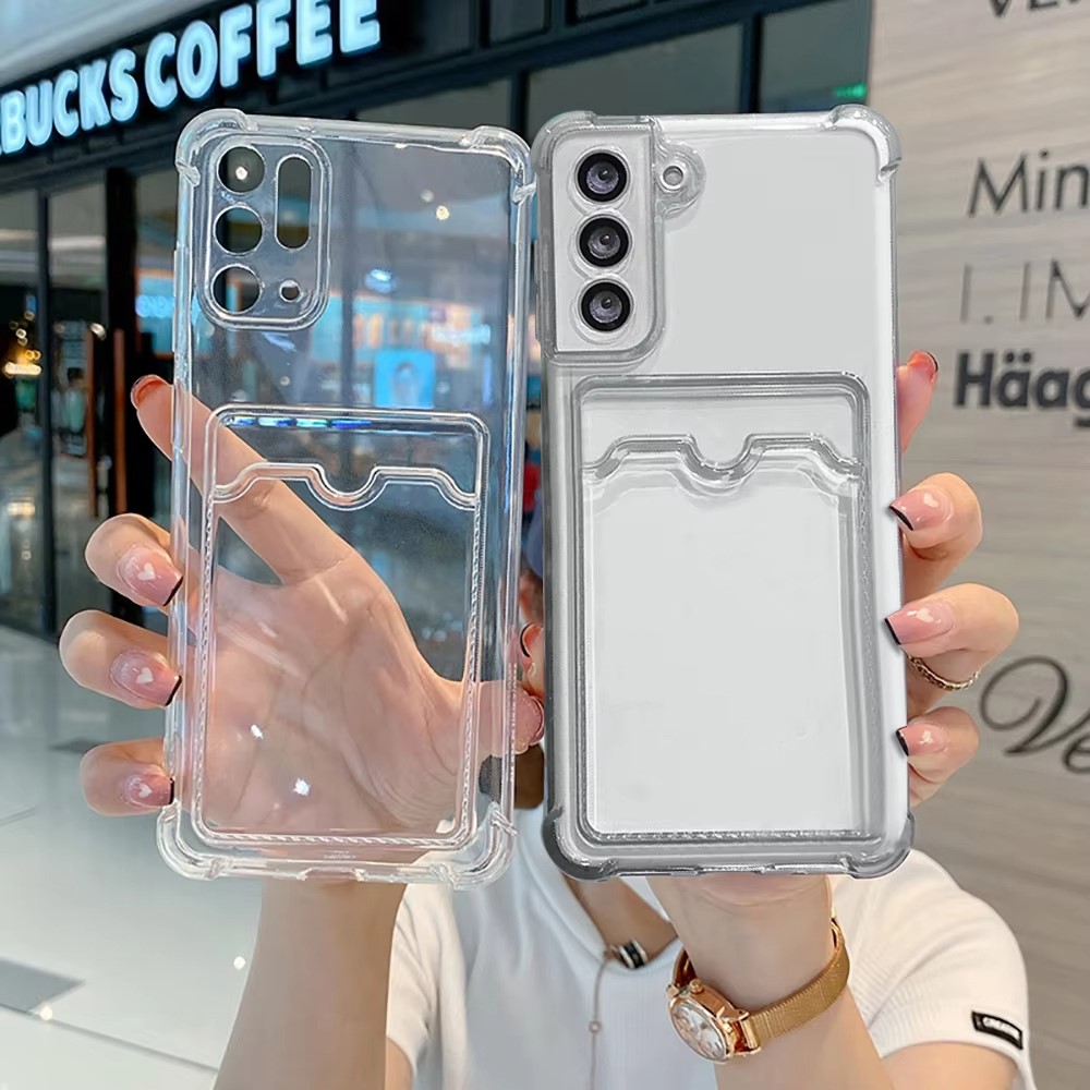 Phone Wallet Combo - Capa de Telefone Transparente de Silicone