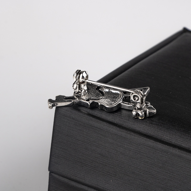 Broche de violino de cristal,  - Men Accessories Brooch avaliação e preço