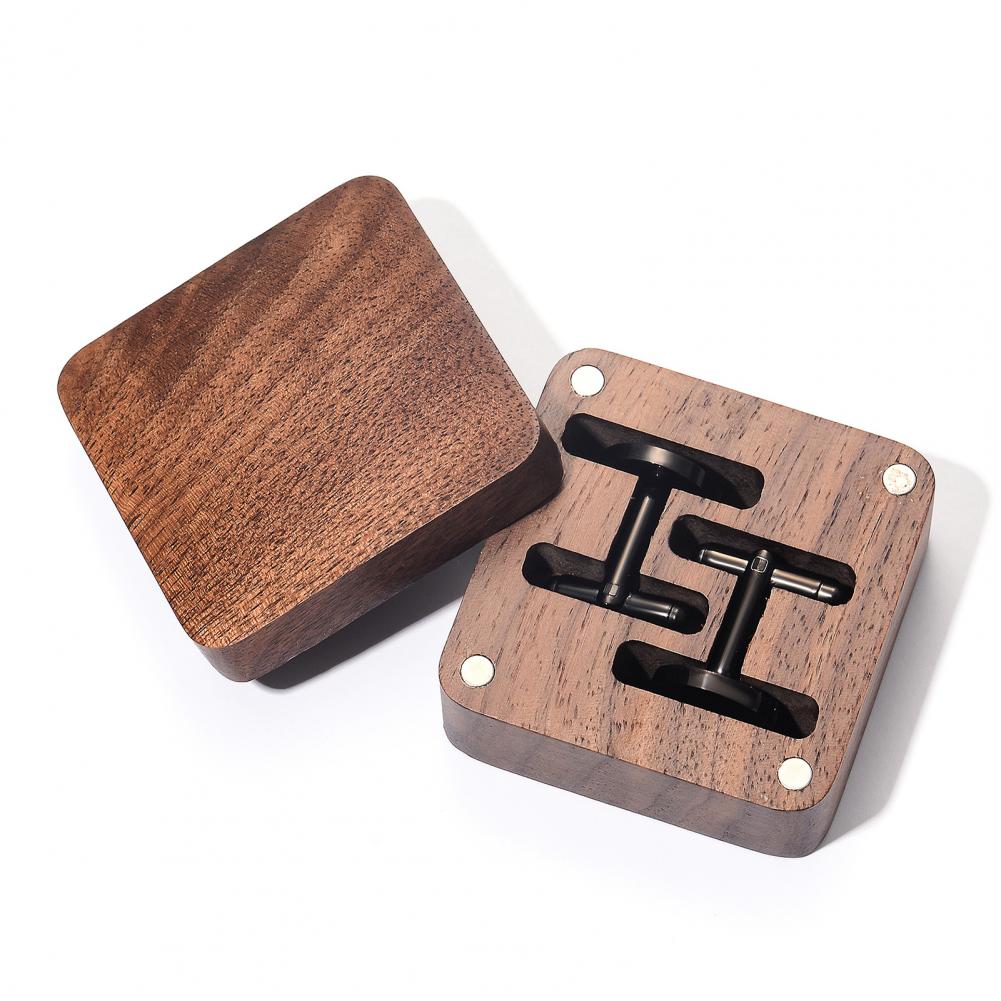 Caixa de Abotoaduras em Madeir - Cufflink Box Set avaliação e preço