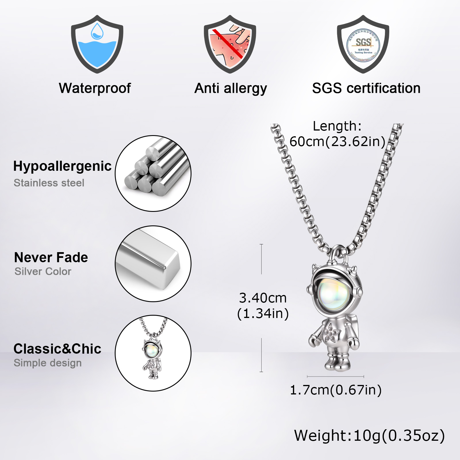 Colar com Pingente de Astronau - X Men Accessories avaliação e preço