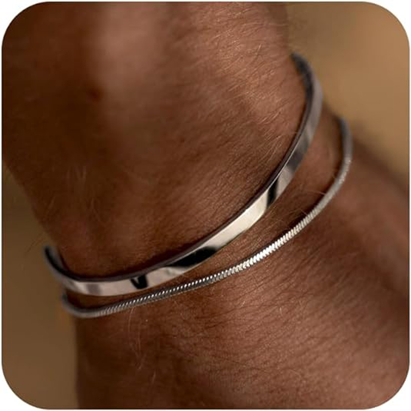 Pulseiras empilháveis para hom - Cufflink Box Set avaliação e preço