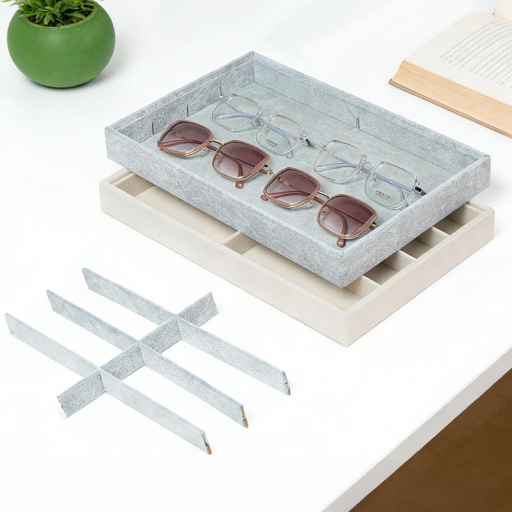 8 grade de veludo óculos titul - Men'S Accessories Organizer Tray avaliação e preço